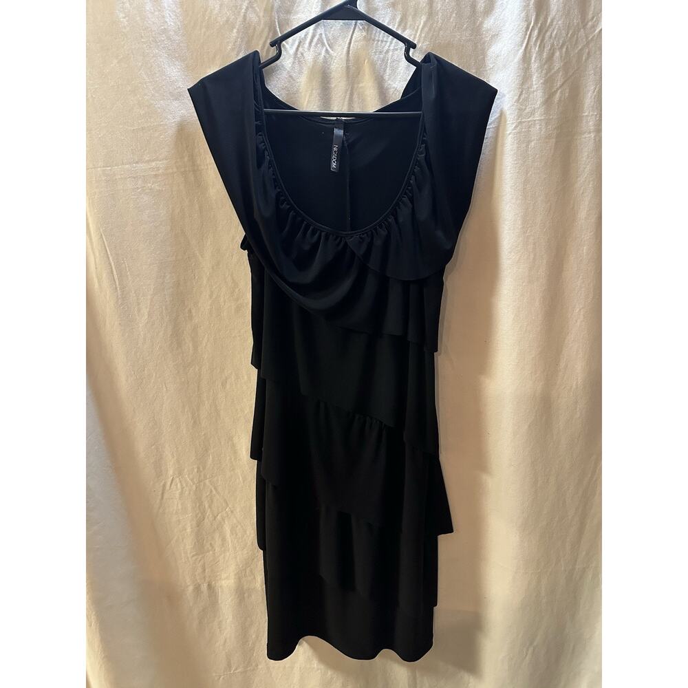 Nic & Dom Black Tiered Ruffle Dress – Size S